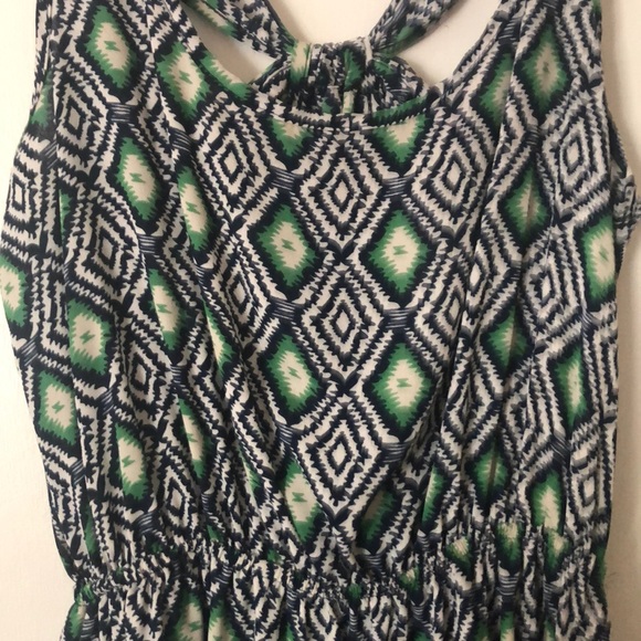 Gorgeous polyester navy and green dress - Picture 2 of 3